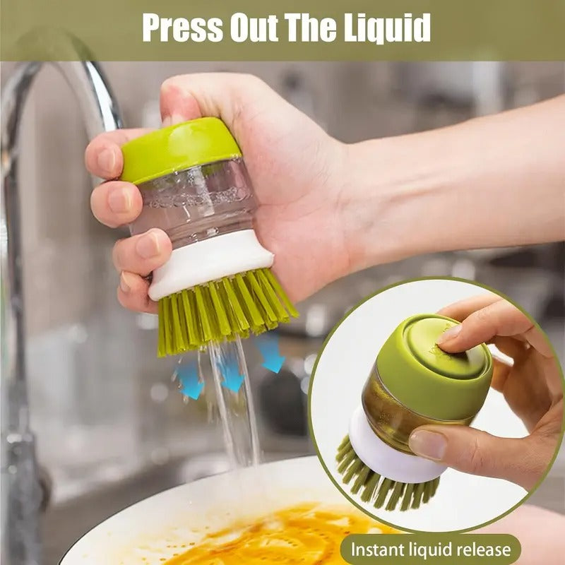 Soap Dispenser with Dish Brush & Storage Bracket