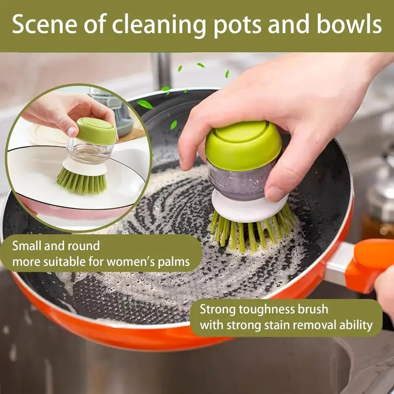 Soap Dispenser with Dish Brush & Storage Bracket