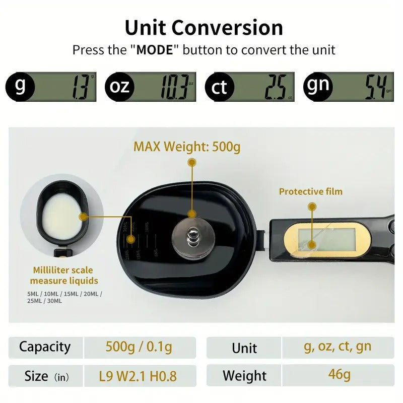 Digital Kitchen Scale Spoon with LCD Display