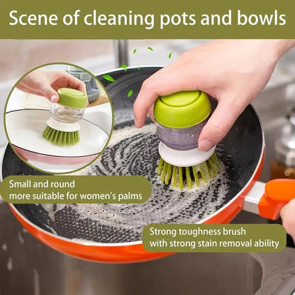 Soap Dispenser with Dish Brush & Storage Bracket
