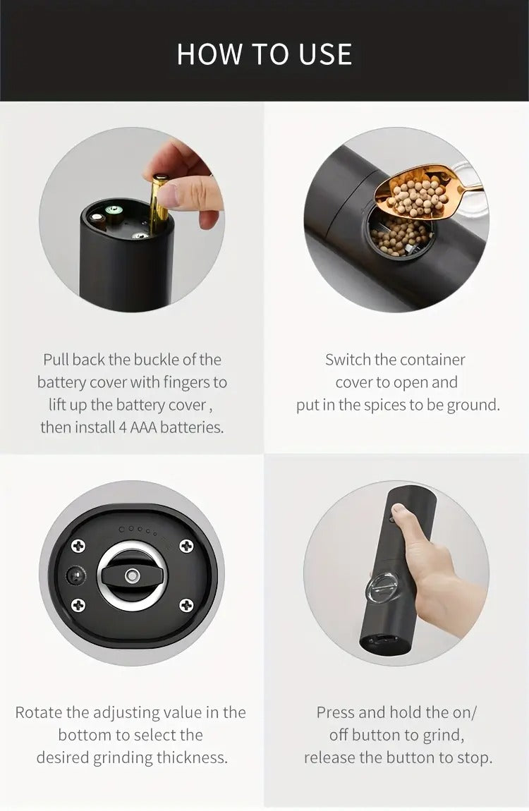 Electric Salt Pepper Grinder