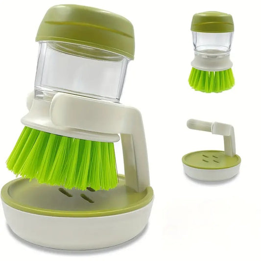 Soap Dispenser with Dish Brush & Storage Bracket